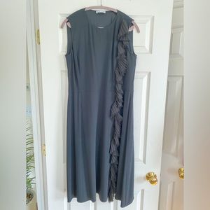 Altuzarra Ruffled Sheath Sleeveless Dress Size 46